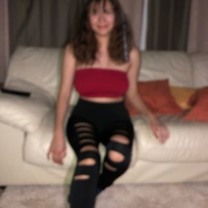 black leggings w holes!